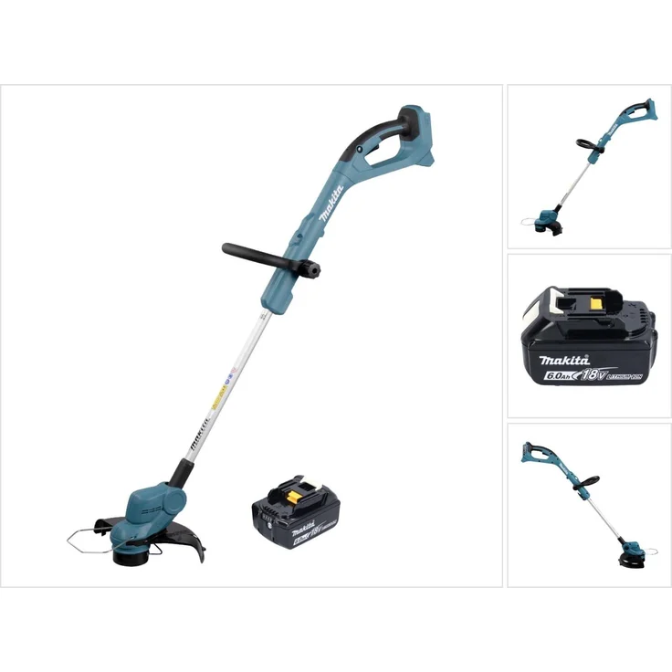 Makita DUR 193 Z, Akku Rasentrimmer 18 V mit 260 mm Schnittkreis, inkl. 6,0 Ah Akku - ohne Ladegerät, ergonomisches Design, bürstenloser Motor