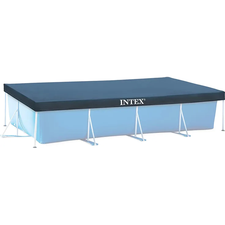 INTEX 28039 Abdeckplane Pool Intex 450 x 200 cm Sommer-Winter mit Löcher Wasserablauf