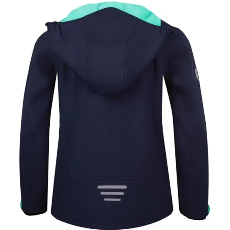 TROLLKIDS Softshelljacke Trollfjord Wasserabweisend, Mädchen leicht tailliert, Kontrastreißverschlüsse, winddicht, flexibel-elastisch, warm, norwegische Flagge, Lonely Troll Logo, wasserdicht, blau – Bild 4