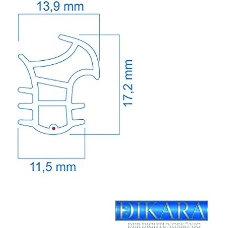 Stahlzargendichtung Grau 5m - gegen Zugluft Lärm & Staub spart Heizkosten Dichtung Dichtungshöhe 17mm Dichtungsbreite 14mm Falz Türdichtung (Grau 5m) – Bild 2