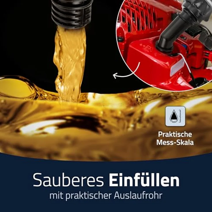hünersdorff PROFI Doppelkanister - Kombikanister für Kraftstoff und Öl mit Kindersicherung und Auslaufrohr, 3 + 1,5 Liter, UN-Zulassung, Made in Germany – Bild 5
