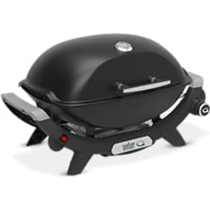 Weber Q2100N Gasgrill, 53 x 38cm Grillfläche, 1 Brenner, hoher Deckel, porzellanemaillierter Guss-Grillrost, Schwarz – Bild 4
