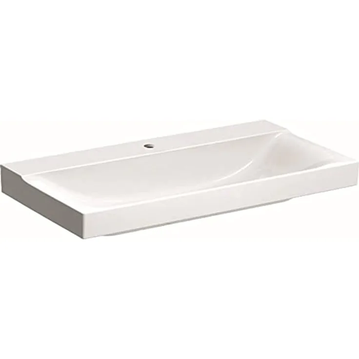 Keramag Xeno 2 Waschtisch mit Hahnloch, ohne Überlauf, 90x48 cm weiss mit KeraTect, 500531011 - 500.531.01.1
