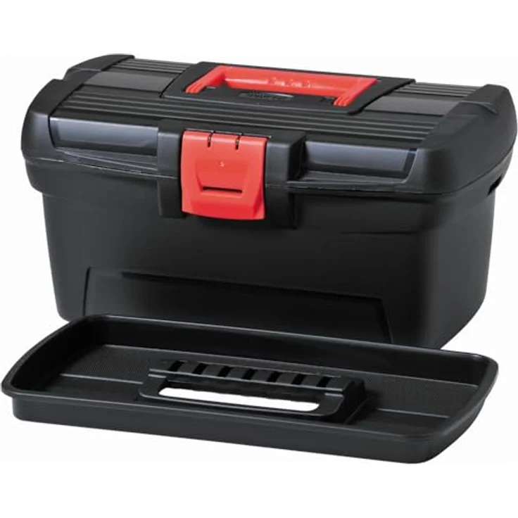 Keter Herobox Basic 13'' Werkzeugkasten, praktischer Organizer mit Fächern, schwarz – Bild 1