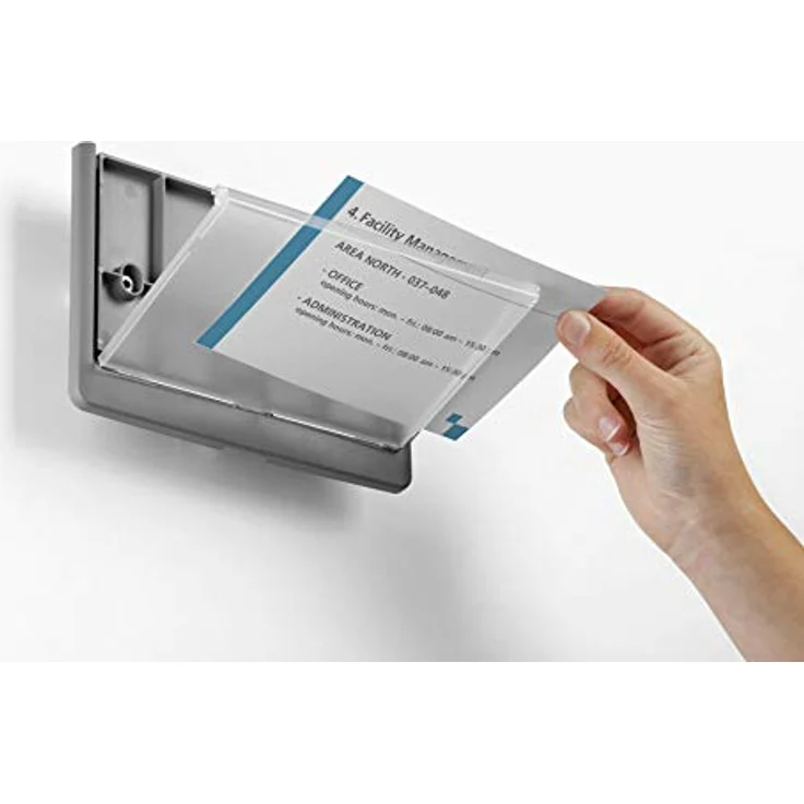 Durable Türschild Click Sign A5, zum Ankleben oder Anschrauben, graphit, 486637 – Bild 3