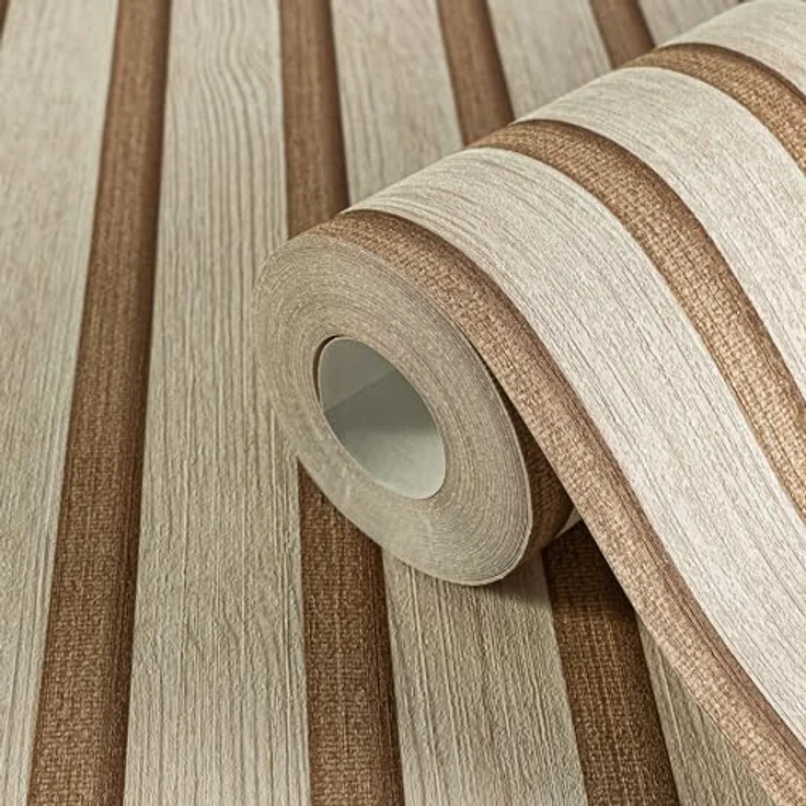 A.S. Création Vliestapete Wandpaneelmotiv, 0,53 x 10,05 m, beige braun, Holzoptik, FSC-Mix zertifiziert, Made in Germany, 786652 – Bild 3