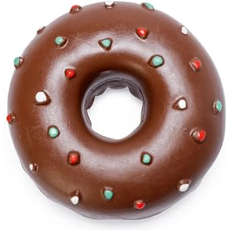 Karlie Tierquietschie Doggy Donuts Latex braun, Hundespielzeug mit Squeaker – Bild 5