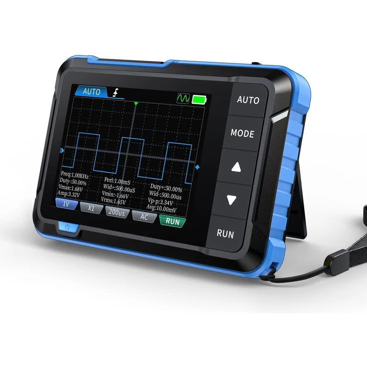 Fnirsi DSO153, tragbares 2-in-1 Mini-Oszilloskop & Signalgenerator mit präziser Wellenformanalyse und 1000 mAh Lithium-Akku