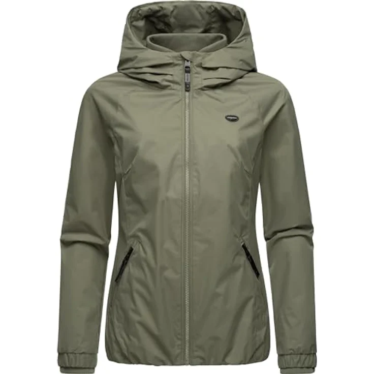 Ragwear Dizzie, Damen Übergangsjacke, wasserdicht und winddicht, mit gefütterter Kapuze, grün, Größe M – Bild 4
