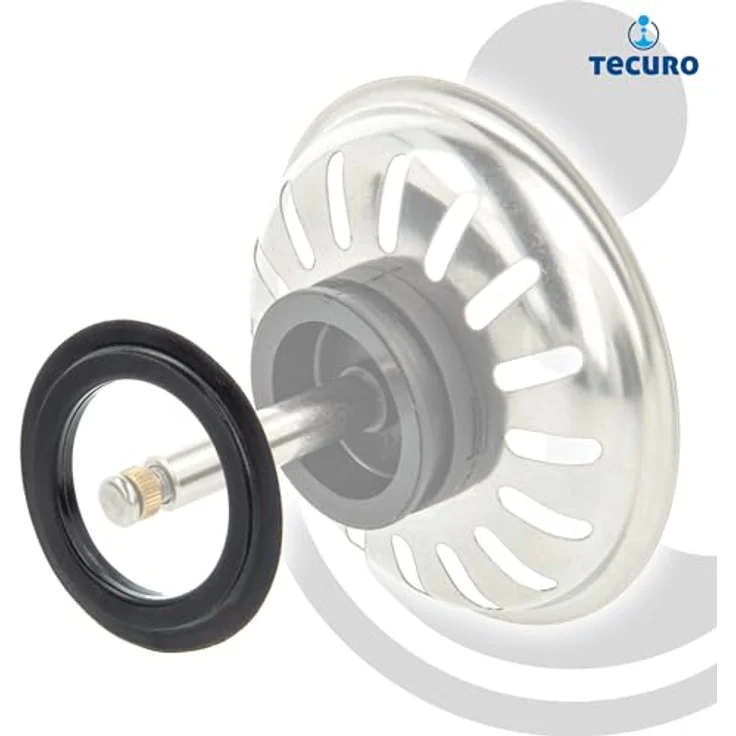 tecuro Universal Lippendichtung Ø 43 mm für Siebkörbchen, passend zu 1 1/2 Zoll und 3 1/2 Zoll Siebkorbventilen, schwarz, Made in Germany – Bild 2
