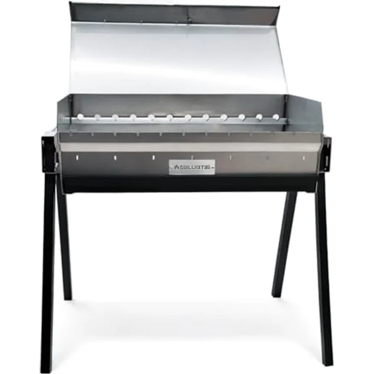 Grillpeter Profi Mangal Altan 70, Edelstahl Schaschlikgrill mit 3mm Materialstärke und Edelstahl-Deckel – Bild 3