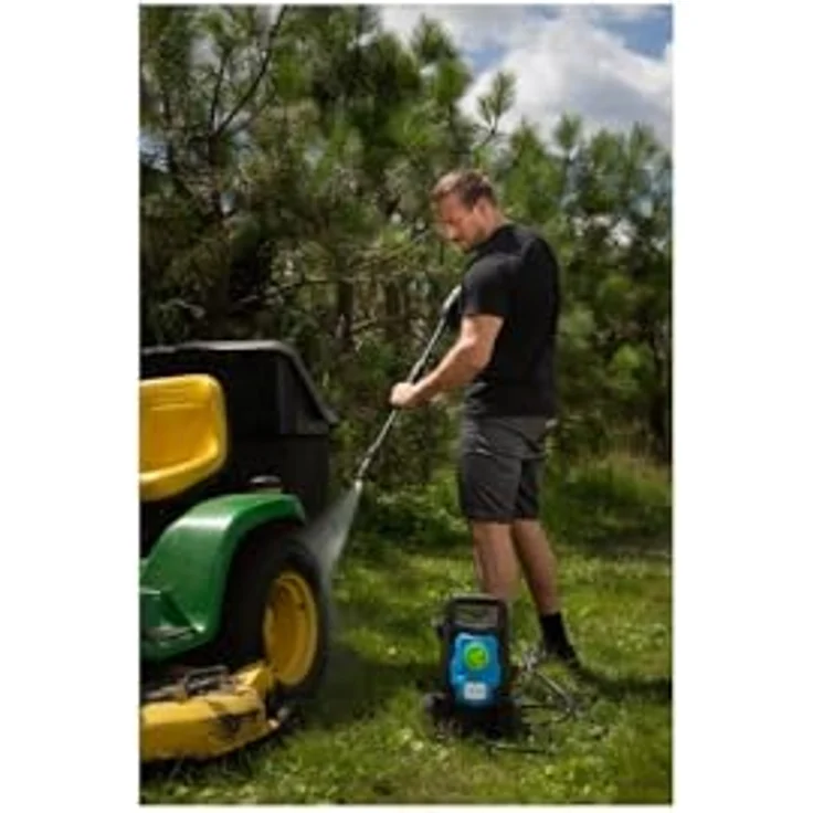 HÖGERT Technik Hochdruckreiniger 1500 W, 120 bar, Aluminium-Pumpengehäuse, IPX5 wasserdicht, 420 l/h, Zubehör inklusive, schwarz – Bild 3