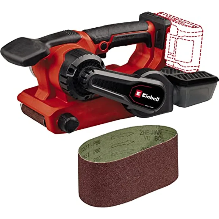 Einhell Professional Akku-Bandschleifer TP-BS 18/457 Li BL-Solo Power X-Change (18 V, Li-Ion, Brushless-Motor, inkl. 3x P80 Schleifband 457x75 mm, ohne Akku & Ladegerät)