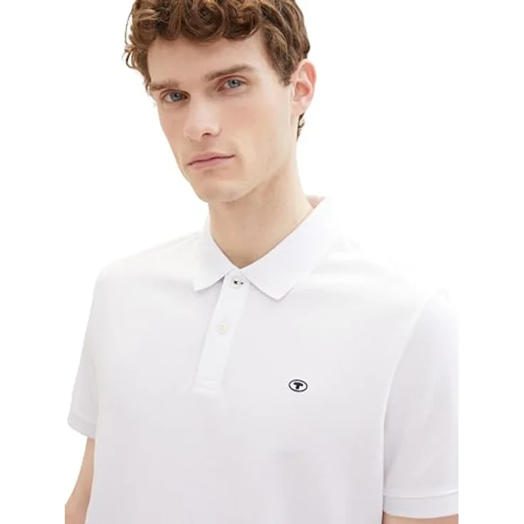 TOM TAILOR Poloshirt mit Knopfleiste und Logo, Single Jerseystoff aus Baumwolle, hoher Tragekomfort, blau – Bild 5