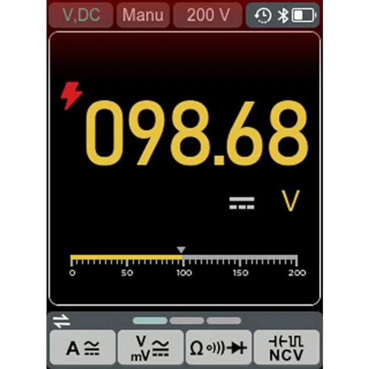 VOLTCRAFT VC-1120, digitale Stromzange CAT III 1000V mit 20.000 Count Anzeige, True RMS, Bluetooth-Konnektivität und Oszilloskopfunktion – Bild 5