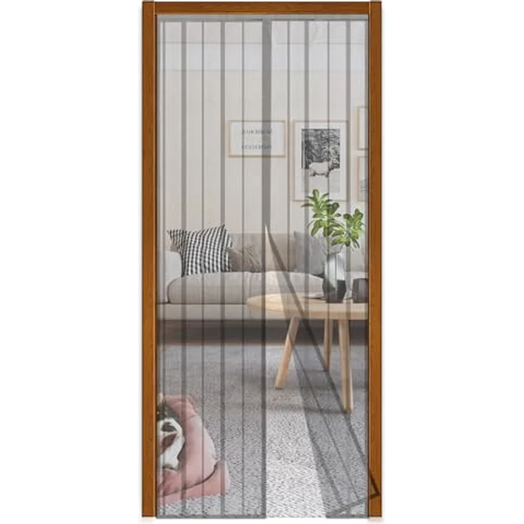 Sekey Magnet Fliegengitter Balkontür ohne Bohren, Türvorhang Fliegenschutz Schiebetür, Insektenschutz Vorhang Tür durch leichte Montage 140x240cm, Grau – Bild 1