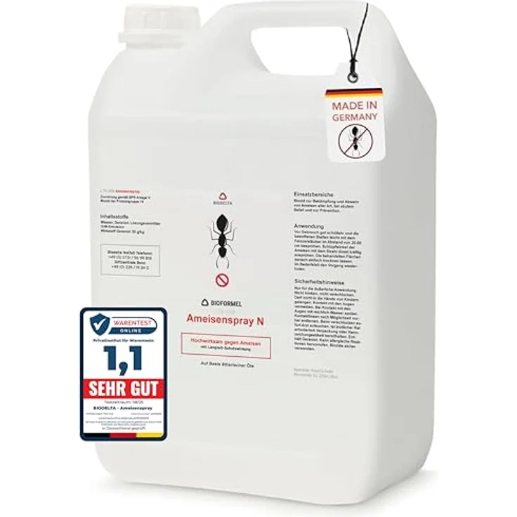 BIODELTA Ameisen-Spray, hochwirksames Anti-Ameisenmittel für Haus & Garten, langanhaltende Wirkung gegen alle Arten, 5 L – Bild 1