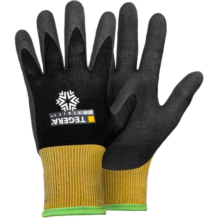 Tegera 8810 Winter-Arbeitshandschuhe, Hitzeschutz bis 100 °C, Kälteschutz, Nitrilschaum, Größe 11, EN 388 & EN 407 zertifiziert, 1 Paar