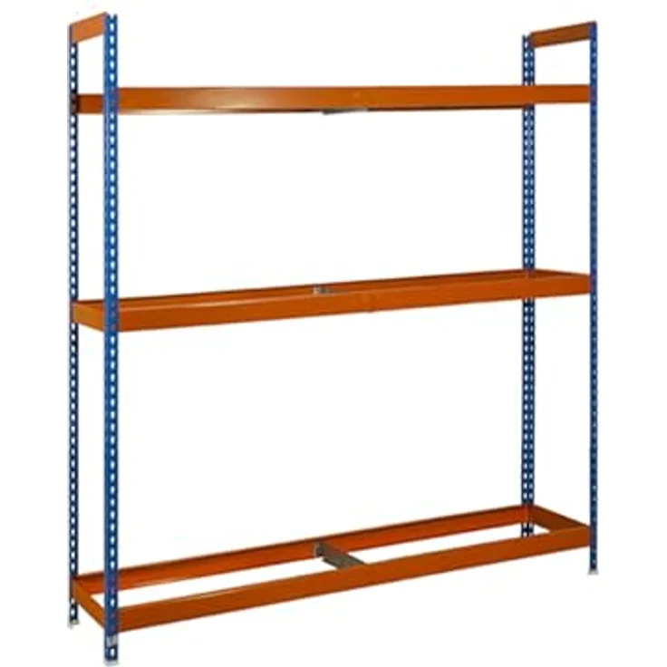 Simon Rack SimonRack Reifenregal, 3 Ebenen, hohe Tragkraft 120 kg, 2000 x 1800 x 450 mm, Regal für 36 Reifen, Blau/Orange - Simonauto – Bild 2