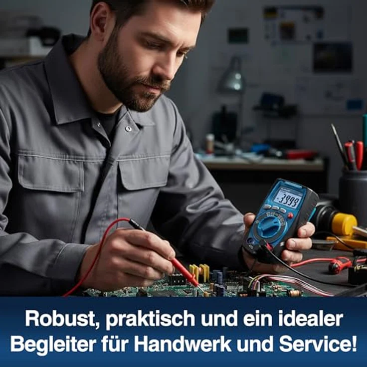 PeakTech P 1021, Digital Multimeter mit 4000 Counts, TRMS, automatische Bereichswahl, robustes Gehäuse – Bild 3