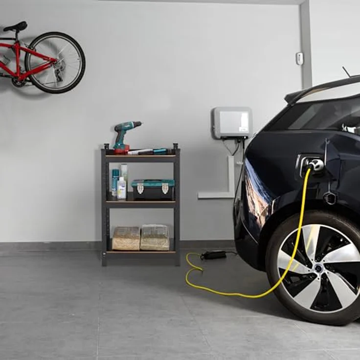 relaxdays Schwerlastregal mit 3 Ebenen, Stahlregal für Keller und Garage, 750 kg Traglast, Schwarz – Bild 5