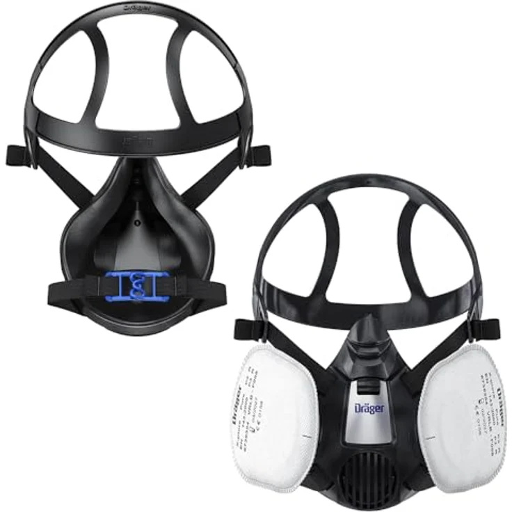 Dräger X-plore 3500 Halbmasken-Set inkl. P3 Partikelfilter Handwerker und Heimwerker Größe M – Bild 3