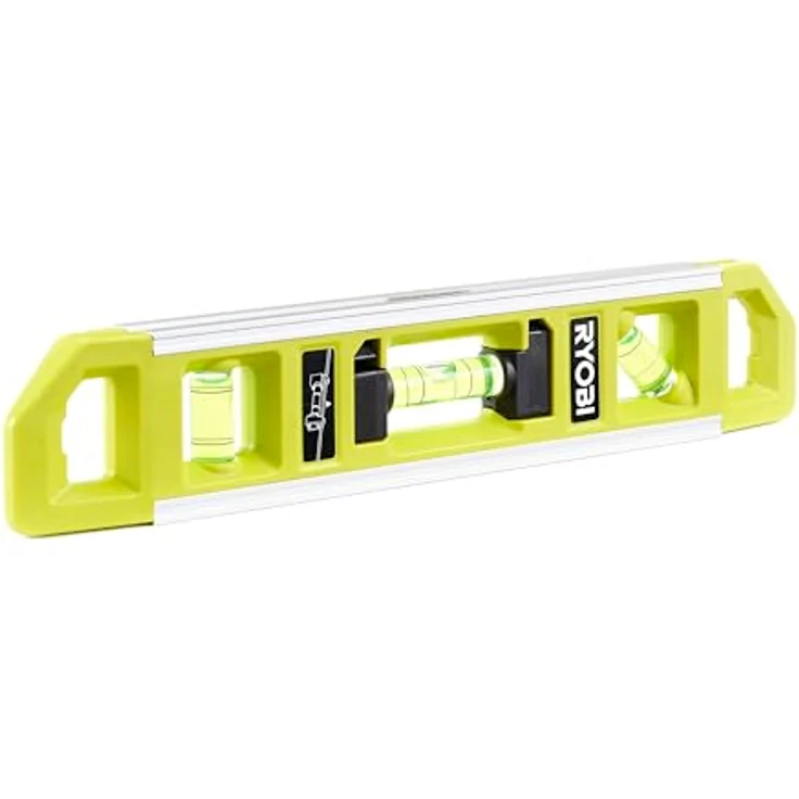RYOBI Magnetische Torpedo-Wasserwaage, 228 mm RHLTL-228 mit starkem Magnetband und abnehmbarer Linienwaage – Bild 1