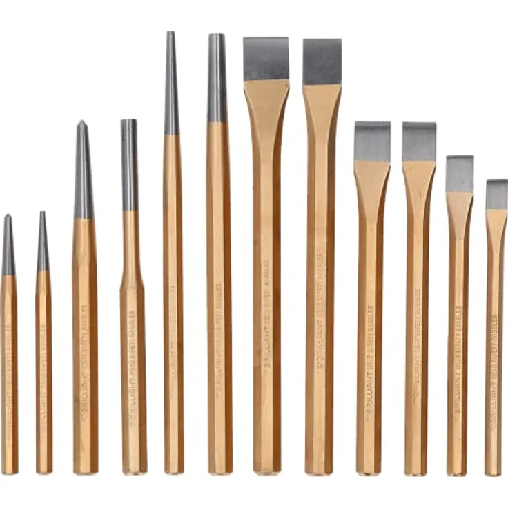 BRILLIANT TOOLS BT085010 Meißel und Durchtreiber-Satz, 12-tlg. [Powered by KS TOOLS] – Bild 3