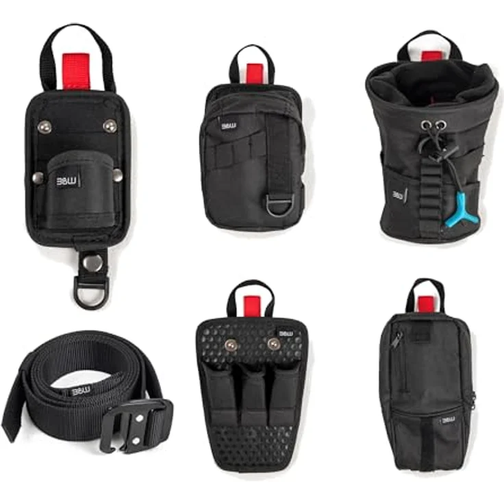 B&W International tool.modul Erweiterungs-Set 6-teilig (Gürtel, Reißverschlusstasche, Werkzeughalter, Universaltasche, Taschen-Set für Werkzeug) - Robustes Polyester, FIDLOCK-Magnetsystem – Bild 1