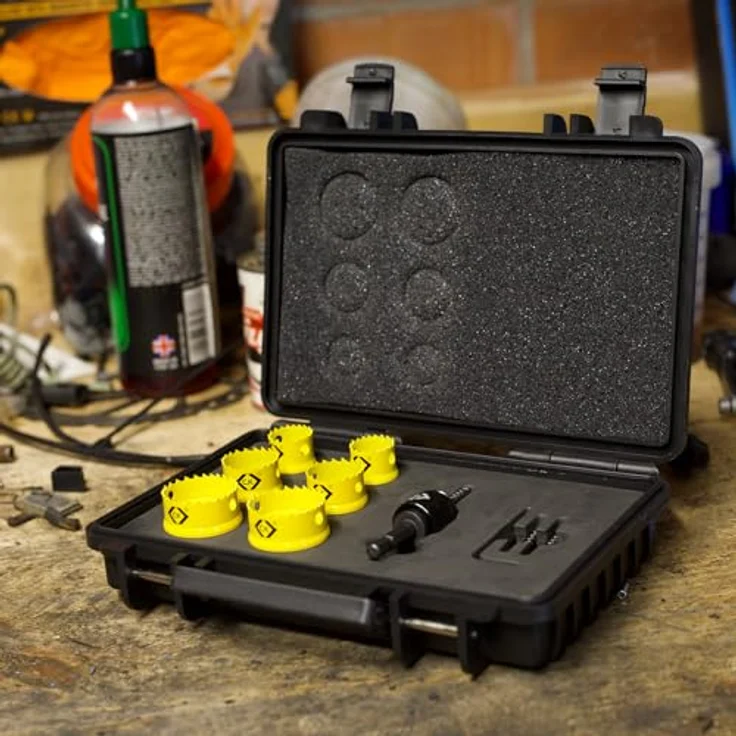 C.K Vorteck Pro Kobalt Stahlblech Lochsägensatz, Schnellwechsel-System mit ¼" Hex-Schnellverschluss, M42-Stahl mit 8 % Kobalt, 6-teilig, verschiedene Größen (20, 25, 32 mm) – Bild 3