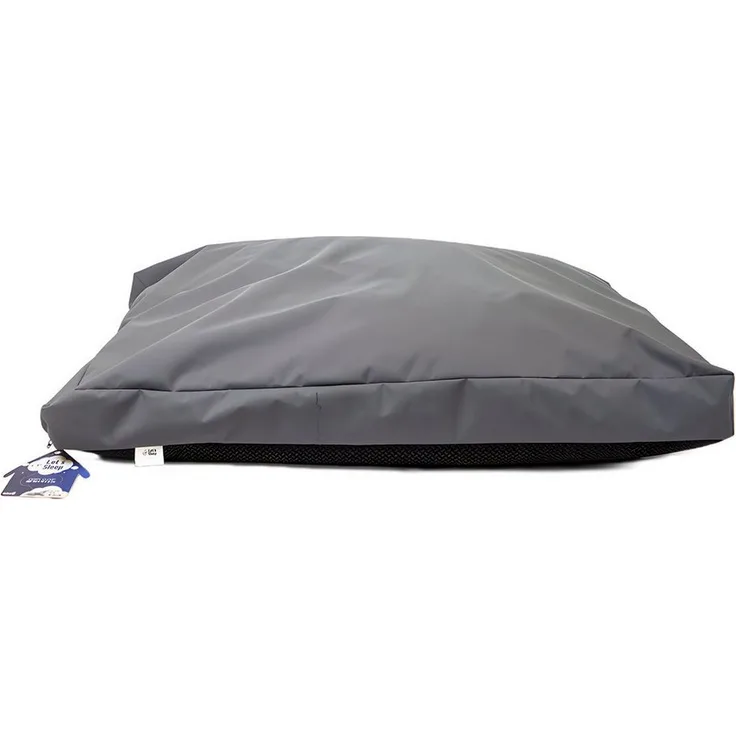 Holland Animal Care Lets Sleep Cushy Cloud Outdoor Hundekissen, anthrazit, schmutz- und wasserabweisend, rutschfest, weiche Flockfüllung