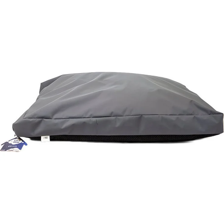 Holland Animal Care Lets Sleep Cushy Cloud Outdoor Hundekissen, anthrazit, schmutz- und wasserabweisend, rutschfest, weiche Flockfüllung