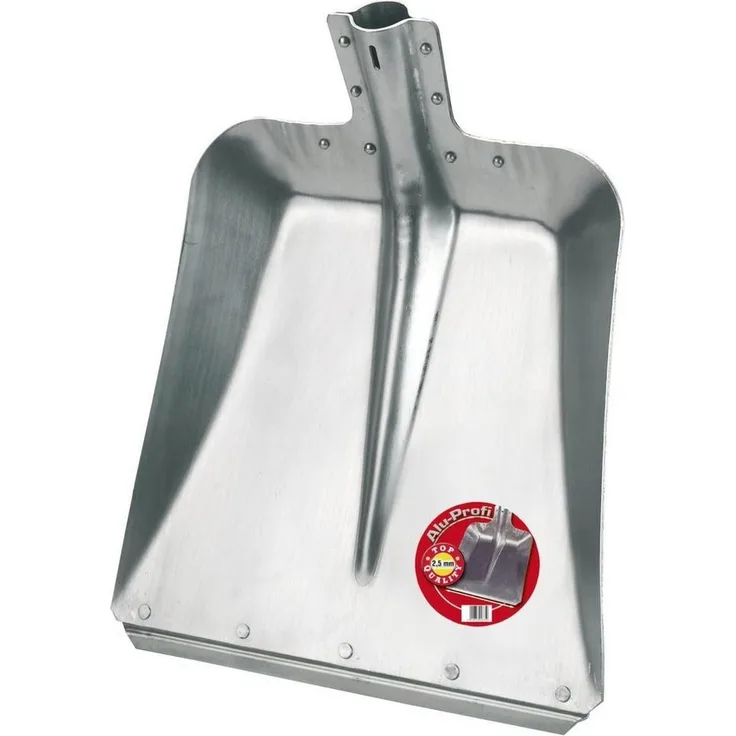 Kerbl Profi Spezial-Alu-Schaufel Gr. 9 mit Kante, Hochwertige Aluminiumschaufel, 2,5mm Materialstärke, 36 cm Breite, Aluminium