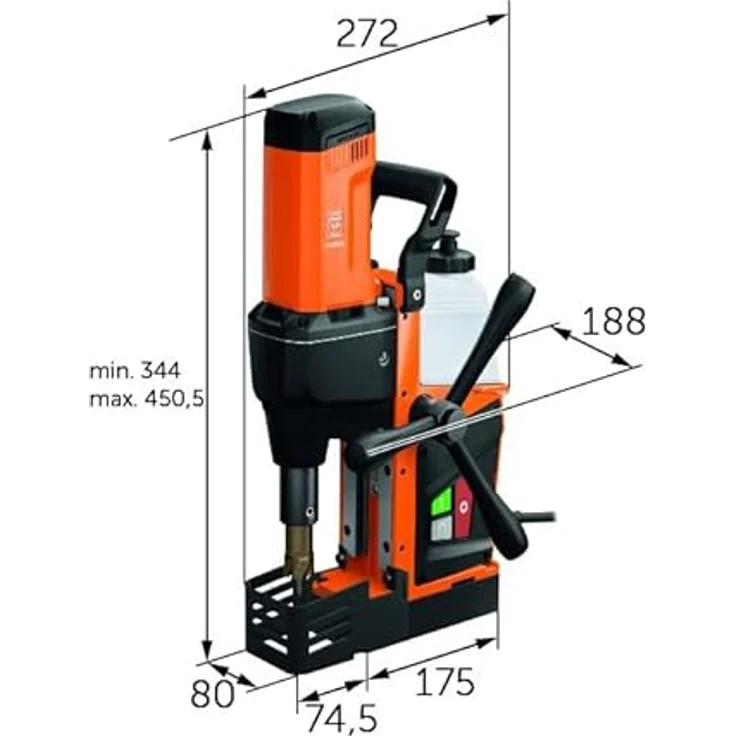 FEIN KBE 36 MAGSPEED, Magnet-Kernbohrmaschine bis 36 mm mit 1.600 W Hochleistungsmotor und hoher Zerspanleistung, robust und langlebig – Bild 2