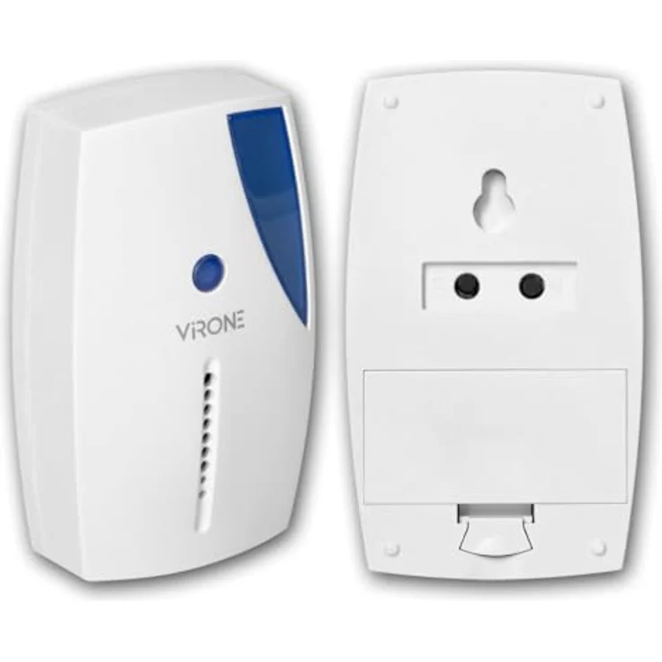 Virone Drahtloser PIR-Sensor mit 36 einstellbaren Klingeltönen, 90dB Alarmlautstärke, visuelle und akustische Anzeige, batteriebetrieben – Bild 2