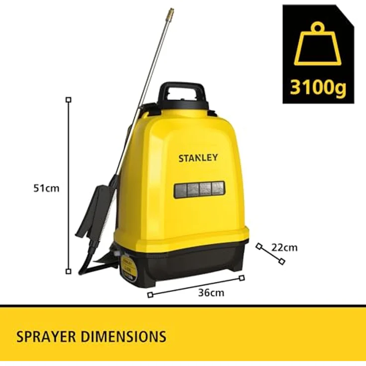 Generic STANLEY Akku-Drucksprühgerät, 12 L, 14,4 V, 2,0 Ah, für effizientes Bewässern – Bild 6