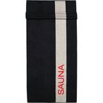 Cawoe Saunatuch 6238, Schwarz, 80x200 cm, hochwertiger Frottierstoff für Freizeit und Wellness