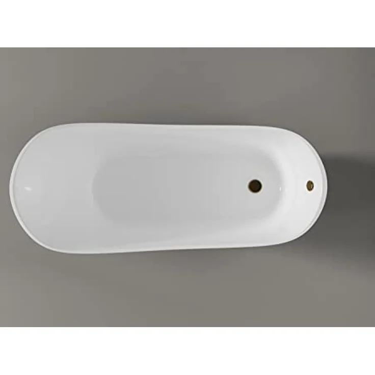 Bernstein Badewanne PARIS PREMIUM, freistehende Acrylwanne in Gold, 175 cm x 74 cm, oval mit Metallfüßen – Bild 5