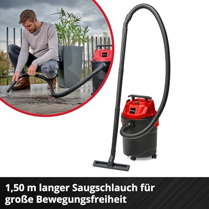 Einhell Nass-Trocken-Sauger TC-VC 1820, 1250 W, 20 Liter Behälter, mit Saugschlauch Ø 36 mm, blau – Bild 5