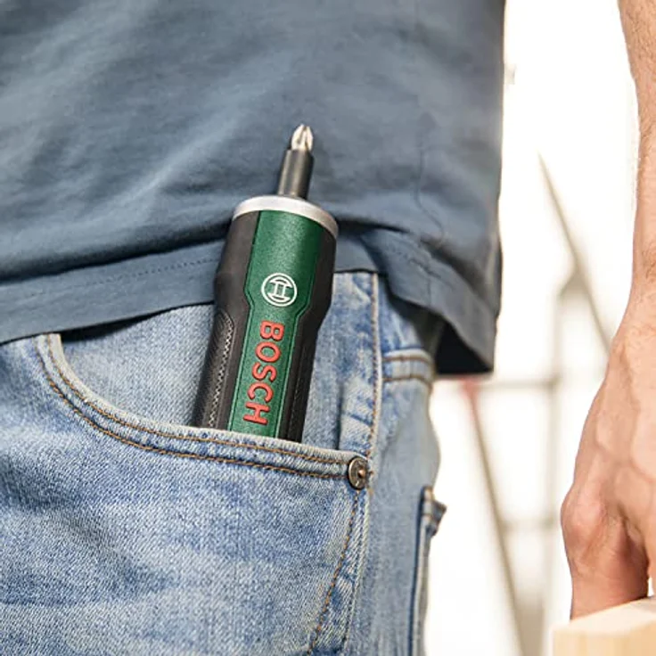 Bosch Akkuschrauber PushDrive Starter Set (3,6V; 1,5Ah; 5,0 Nm; 10x Schraubendreher-Bits; mit Mikro-USB-Kabel; im Karton) – Bild 5