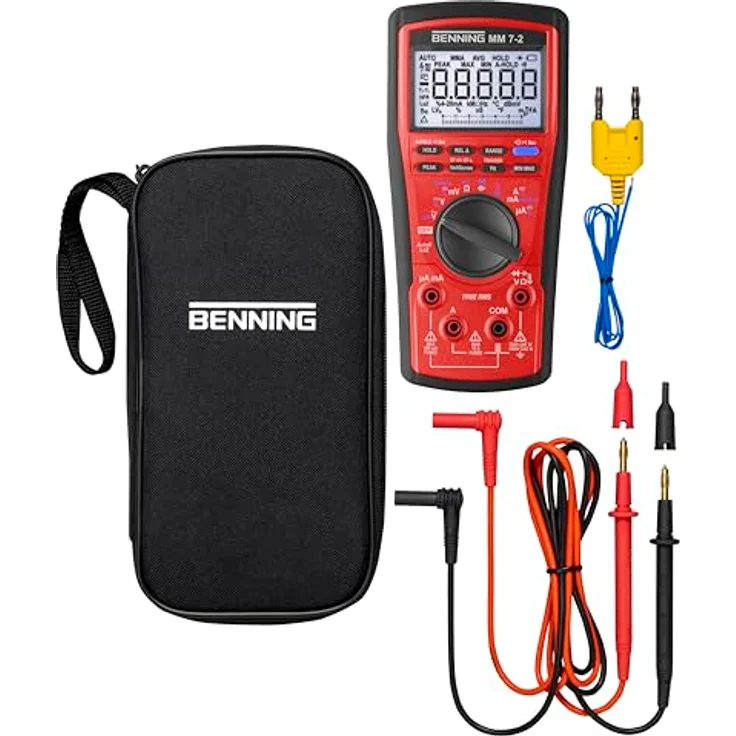 Benning MM 7-2 True RMS Digital-Multimeter (Anzeige digital, Max. Spannungsmessbereich DC 1000 V, Optische und akustische Buchsenkontrolle) 44690 – Bild 2