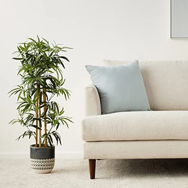Amazon Basics künstliche Bambuspflanze mit Kunststoff-Blumentopf – 100 cm – Bild 4