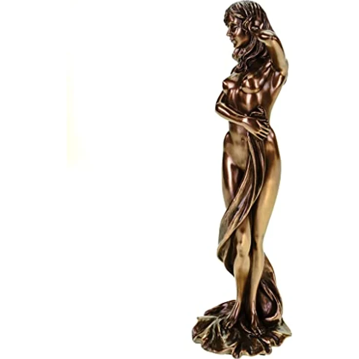 Weiblicher Akt Frau läßt ihr Tuch langsam runtersinken Figur Skulptur – Bild 4