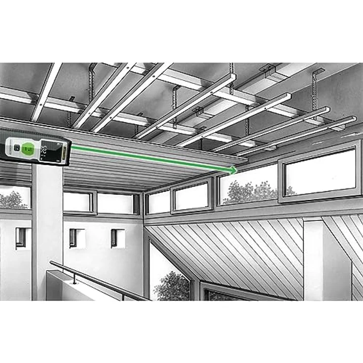 Laserliner Master Gi4, Laserentfernungsmesser 40m ± 2mm, grüne Lasertechnologie, IP40, mit LC-Display und gummiertem Gehäuse – Bild 7