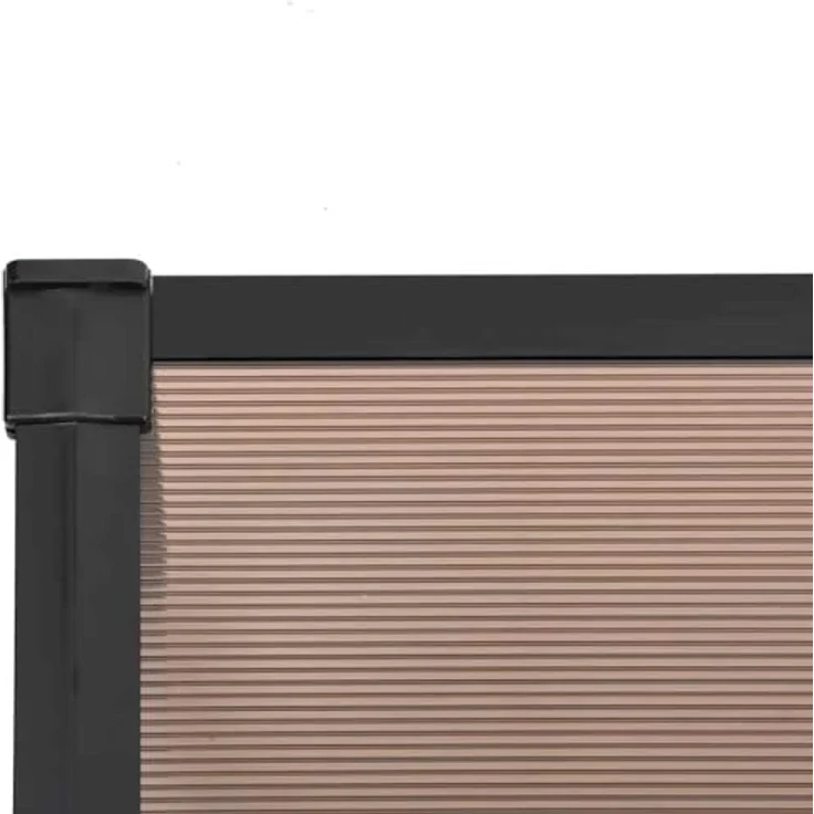 vidaXL Türvordach Schwarz 152,5x90 cm Polycarbonat, wetterfest und korrosionsbeständig – Bild 5