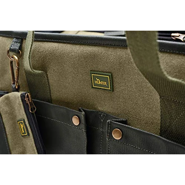 HUNTER Madison Trage- und Transporttasche für kleine Hunde und Katzen bis 7 Kg, mit Baumwolle, Khaki, 40 x 20 x 30 cm Farbe Khaki, Größe one-Size – Bild 2