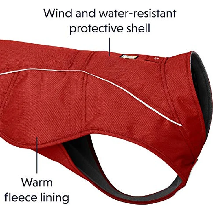 RUFFWEAR Overcoat Jacket, Abriebfester Hundemantel mit Fleecefutter für Kaltes Wetter, Red Clay, X-Large – Bild 3