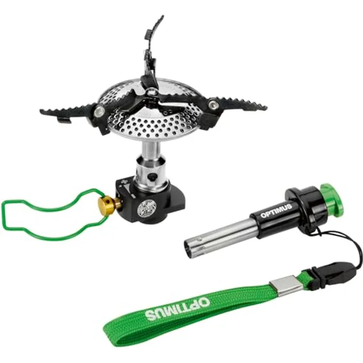 Optimus Crux Lite, Campingkocher mit Piezozündung, 10.200 Watt, extrem leicht, 86 g