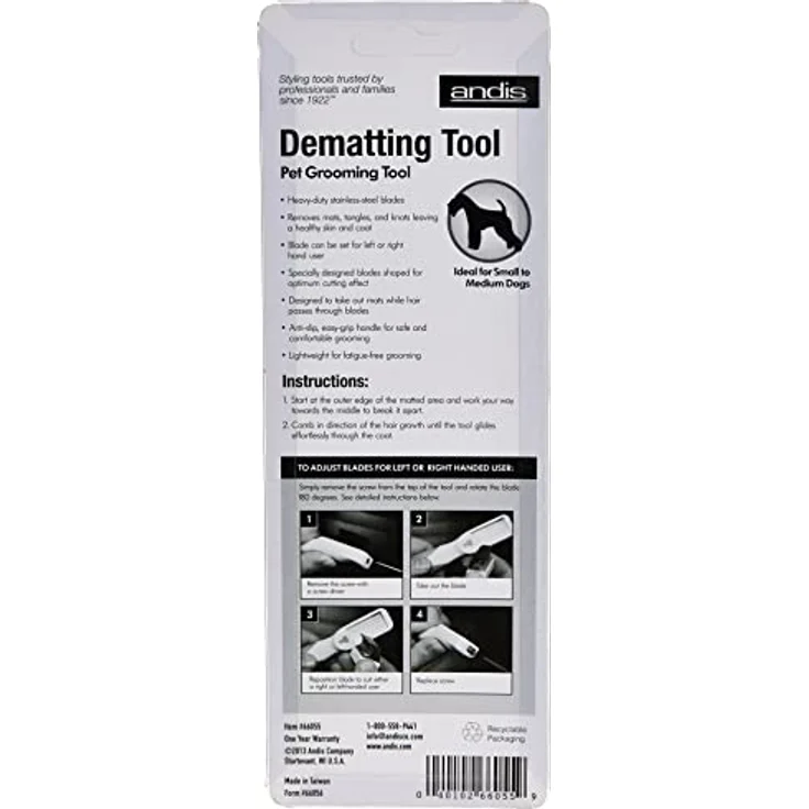 Andis Fell-Entfilzer/Fell-Messer für Haustiere, grün, 1 Stück (1er Pack) – Bild 2