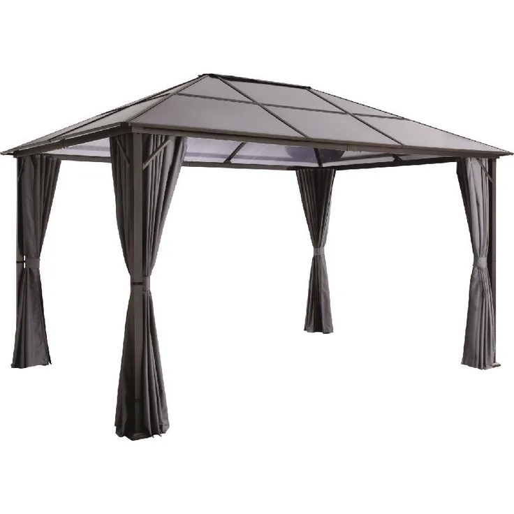 KONIFERA Pavillonseitenteil für »Porto«, 2 Teile, grau, BxT: 300x400 cm, Polyester